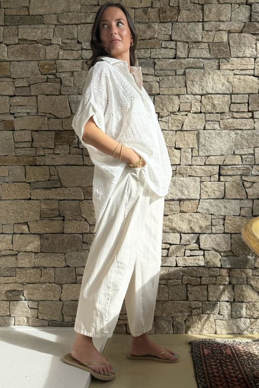 Zeta Otto Minerva Broderie Anglais Blouse